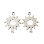 201 Stainless Steel Laser Cut Connector Charms, Sun Links, Non-Tarnish, Stainless Steel Color, 19x14x1mm, Hole: 1.4mm(STAS-P428-06P)