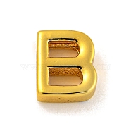Brass Pendants, Real 18K Gold Plated, Letter B, 8.5x7x3mm, Hole: 1.2mm(KK-P263-13G-B)