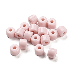 Opaque Acrylic Beads, Column, Misty Rose, 6.5x5mm, Hole: 2mm, about 3000pcs/500g(OACR-B013-25I)