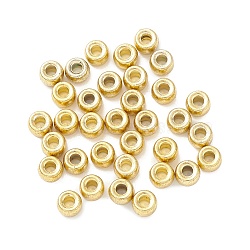 Plastic Plating Beads, Barrel, Golden Plated, 9x6.5mm, Hole: 3.7mm, about 1700pcs/500g(KY-C013-01C)