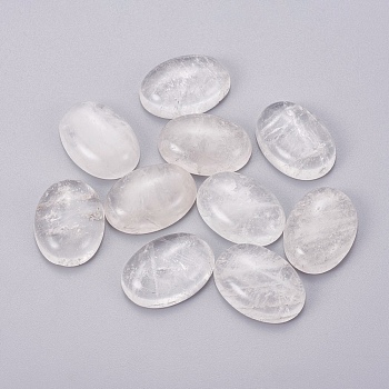 Natural Quartz Crystal Cabochons, Rock Crystal Cabochons, Oval, 30x22mm