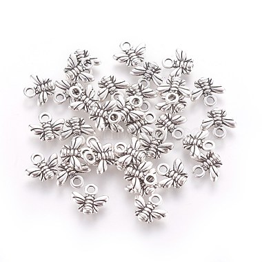 Antique Silver Bees Alloy Charms