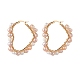 Natural Pearl Wire Wrapped Heart Big Hoop Earrings for Women(EJEW-JE04796-01)-1