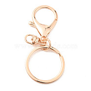 Alloy Keychain Clasp Findings, with Iron Rings, Golden, 68mm(KEYC-D050-03)