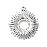 Anti-Tarnish 304 Stainless Steel Pendants, Round Ring Charm, Stainless Steel Color, 27x24x2.5mm, Hole: 1.8mm(STAS-D192-08P)