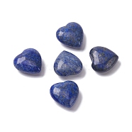 Natural Lapis Lazuli Heart Love Stone, Pocket Palm Stone for Reiki Balancing, 24~25x25x11.5~12mm(G-K416-04F)