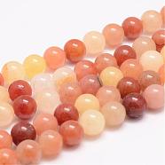 Natural Topaz Jade Bead Strands, Round, 8mm, Hole: 1mm, about 48pcs/strand, 15.5 inch(G-K153-B43-8mm)