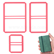 3Pcs Rectangle Acrylic Notebook Bookbinding Spacer Tools, Pink, 120~200x80~130x2mm(DIY-WH0570-17A)