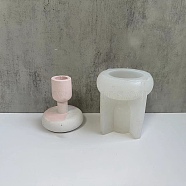 DIY Round Candlestick Silicone Molds, Goblet Shaped Candle Holder Molds, for Resin, Gesso, Cement Craft Making, White, 8.9x9.4cm(SIMO-P002-G02)