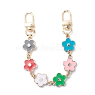 Flower Plastic Enamel Link Bag Strap Extenders, with Alloy Swivel Clasps, Purse Accessories, Colorful, 23cm(FIND-JF00101)