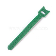 Magic Sticker Polyester Nuckle Cable Ties Reusable Self-Adhesive Headphone Cable Line Bundle Polyester Cable Ties Magic Tie, Green, 115x10~13.5x2mm(AJEW-TAC0019-21A)