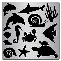 Stainless Steel Cutting Dies Stencils, for DIY Scrapbooking/Photo Album, Decorative Embossing DIY Paper Card, Animal Pattern, 16x16x0.05cm(DIY-WH0238-017)