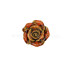 Rose Porcelain Drawer Knobs, Cabinet Pulls Handles, Doorknob Accessories, Orange Red, 40x36mm(CABI-PW0002-01C-02)