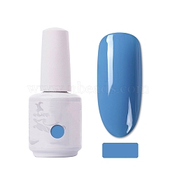 15ml Special Nail Gel, for Nail Art Stamping Print, Varnish Manicure Starter Kit, Steel Blue, Bottle: 34x80mm(MRMJ-P006-B053)