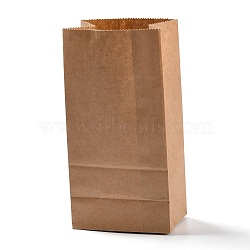 Rectangle Kraft Paper Bags, None Handles, Gift Bags, BurlyWood, 9.1x5.8x17.9cm(CARB-K002-01A-02)
