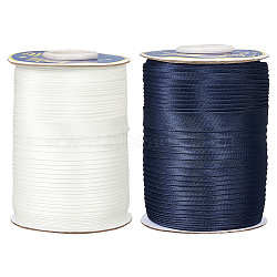 2 Rolls 2 Colors 80M Polyester Satin Ribbons, Fold Over Edged Ribbon, Garment Accessories, Mixed Color, 5/8 inch(15mm), about 87.49 Yards(80m)/roll, 1 roll/color(OCOR-BC0006-13)