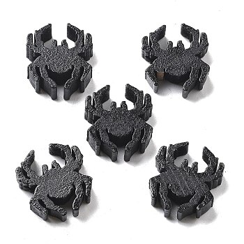 Wood Beads, Spider, Black, 21x19x6.5mm, Hole: 2mm