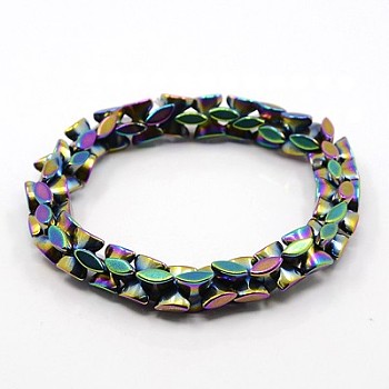 Fashion Non-Magnetic Synthetic Hematite Stretchy Bracelets, Colorful, 47mm