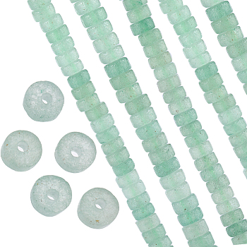 2 Strands Natural Green Aventurine Beads Strands, Heishi Beads, Flat Round/Disc, 4.5x2.5mm, Hole: 0.8mm, about 160pcs/Strand, 15.7 inch(40cm)