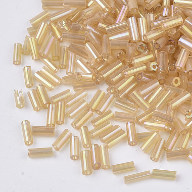 Perles de clairon en verre plaqué couleur ab(SEED-R011-162B)-3