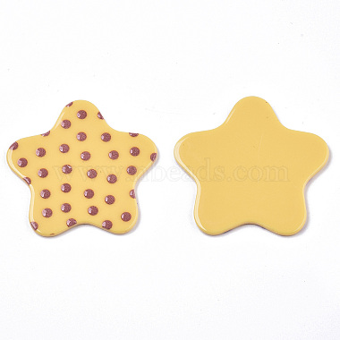 Gold Star Acrylic Cabochons