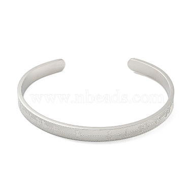 Bracelets à manchette ouverte en acier titane pour garçon et fille(BJEW-G708-01C-P)-2