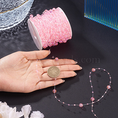 Acrylic Round Beaded Link Chains(DIY-MB0007-001E)-7