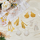 6 Pairs 6 Style Ethnic Style Alloy Chandelier Earrings(EJEW-FI0002-04)-5