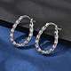 Brass Micro Pave Cubic Zirconia Hoop Earrings for Women(EJEW-U033-01P)-1