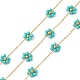 chaînes de perles de verre fleur(CHS-P016-40G-02)-1