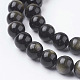 Natürliche goldenen Glanz Obsidian Perlen Stränge(X-G-C068-8mm-9)-3