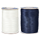 2 Rolls 2 Colors 80M Polyester Satin Ribbons(OCOR-BC0006-13)-1