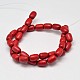 Dyed Barrel Synthetic Turquoise Beads Strands(G-M142-06)-2