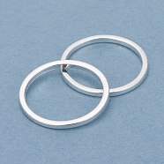 Brass Linking Rings, Long-Lasting Plated, Round Ring, 925 Sterling Silver Plated, 15x1mm, Inner Diameter: 13mm(KK-Y003-03F-S)