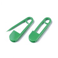 Plastic Safety Pins, Green, 25x7x2.5mm, about 1000pcs/bag(KY-WH0018-04D)