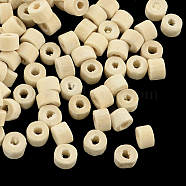 Undyed Natural Wood Tube Beads, Lead Free, Moccasin, 5x4mm, Hole: 2mm, about 11000pcs/500g(WOOD-R253-16-LF)