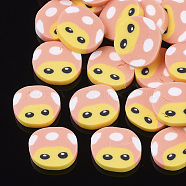 Handmade Polymer Clay Cabochons, Ladybird, Colorful, 8~9x9~10x1.5~2mm(X-CLAY-S091-025)