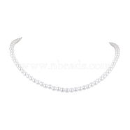 Imitation Pearl Acrylic Beaded Necklaces for Women, White, 15.94 inch(40.5cm)(NJEW-JN04827)