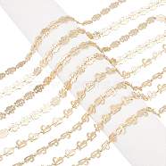 ARRICRAFT 2M 2 Style Brass Link Chains, Long-Lasting Plated, Unwelded, Light Gold, 1m/style(CHC-AR0001-06)