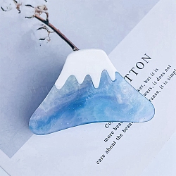 Snow Mountain Acrylic Claw Hair Clips, for Women Girls, Light Sky Blue, 35x60mm(PW-WG80346-02)