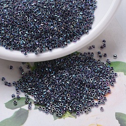 MIYUKI Delica Beads, Cylinder, Japanese Seed Beads, 11/0, (DB0059) Amethyst Lined Crystal AB, 1.3x1.6mm, Hole: 0.8mm, about 10000pcs/bag, 50g/bag(SEED-X0054-DB0059)
