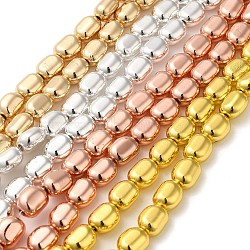 Electroplated Synthetic Non-magnetic Hematite Beads Strands, Oval, Mixed Color, 9.5x8x6mm, Hole: 0.9mm, about 42pcs/strand, 16.14''(41cm)(G-Q1009-J02-01)
