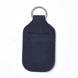 Hand Sanitizer Keychain Holder, for Shampoo Lotion Soap Perfume and Liquids Travel Containers, Black, 123x59x5mm(DIY-WH0156-84B)