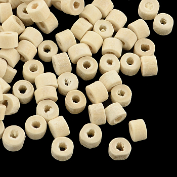 Undyed Natural Wood Tube Beads, Lead Free, Moccasin, 5x4mm, Hole: 2mm, about 11000pcs/500g