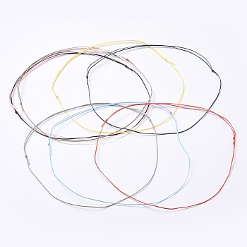 Adjustable Flat Waxed Polyester Cords Necklace Making, Mixed Color, 12.99 inch~25.6 inch(33~65cm)