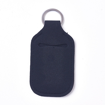 Hand Sanitizer Keychain Holder, for Shampoo Lotion Soap Perfume and Liquids Travel Containers, Black, 123x59x5mm