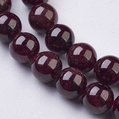 Chapelets de perles de grenat naturel(G-J376-37-8mm)-3