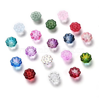 Mixed Color Flower Glass Beads