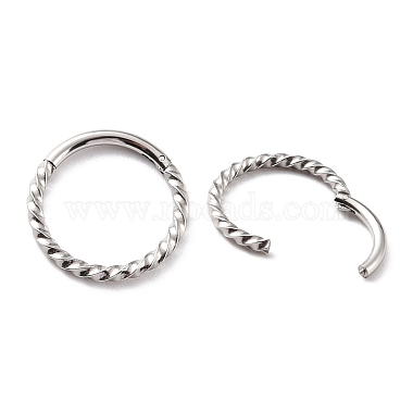 Non-Tarnish Twisted Ring Hoop Earrings for Girl Women(STAS-K233-02C-P)-2