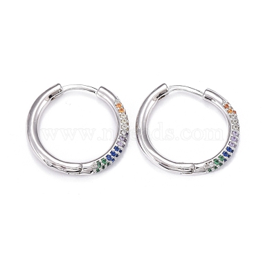 Colorful Ring Brass Earrings